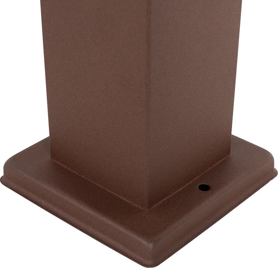 Lampa zewnętrzna rdzawo-brązowa 80 cm z gniazdkiem IP44 - Malios