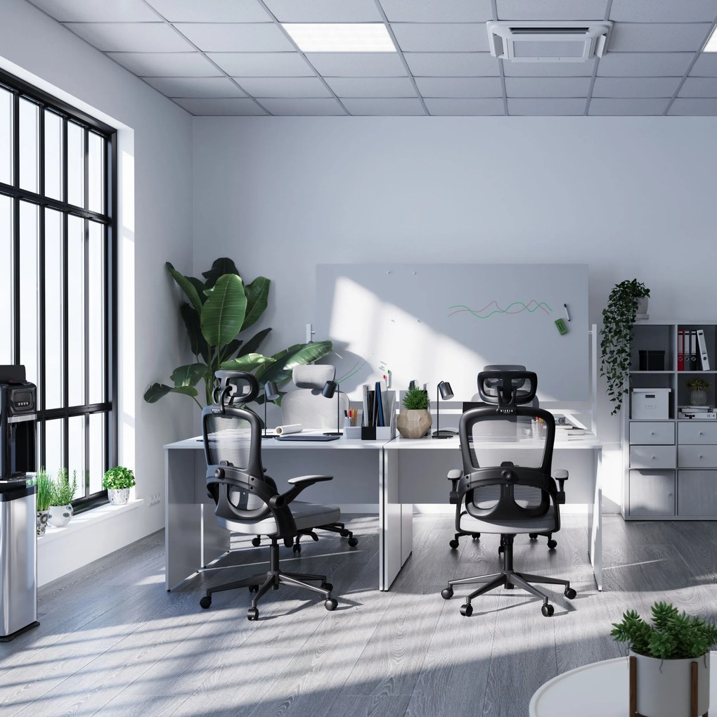 Fotel biurowy, ergonomiczny Diablo V-Light, szary