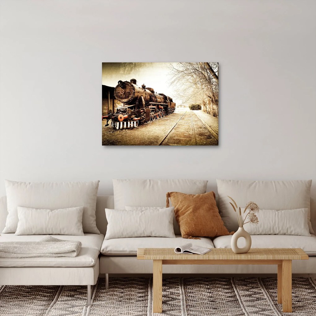 Obraz - Zabytkowa lokomotywa (70x50 cm)