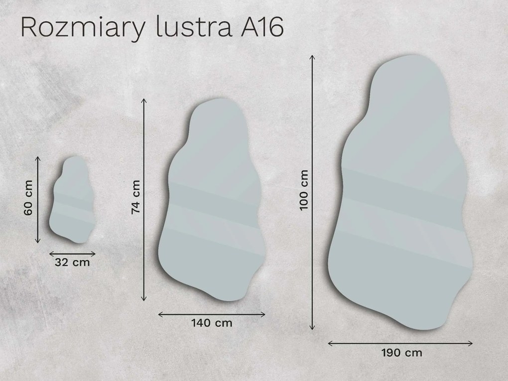 Organiczne LED lustro do łazienki z oświetleniem A16
