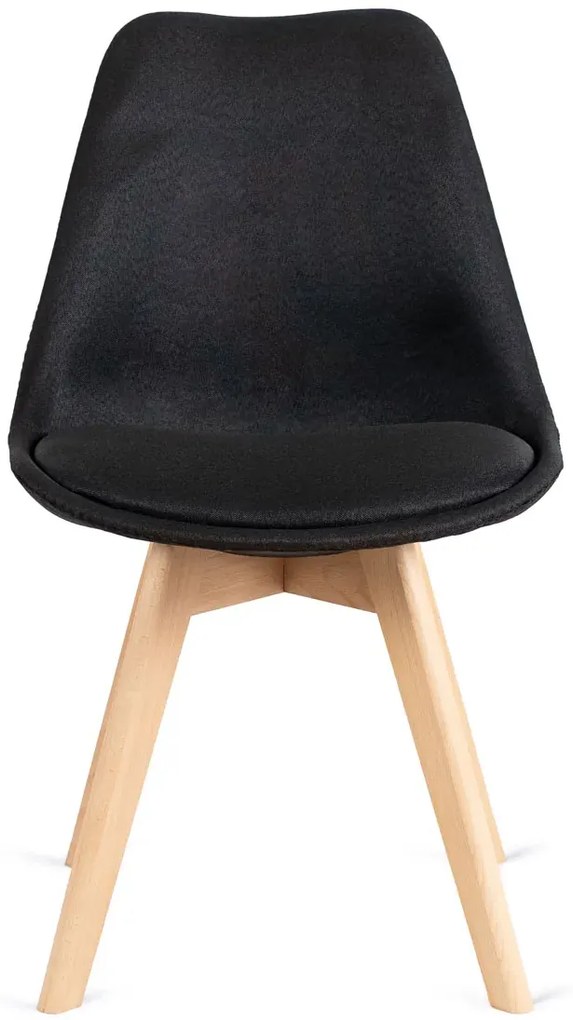 Czarne drewniane krzesło w stylu skandynawskim S0-F31