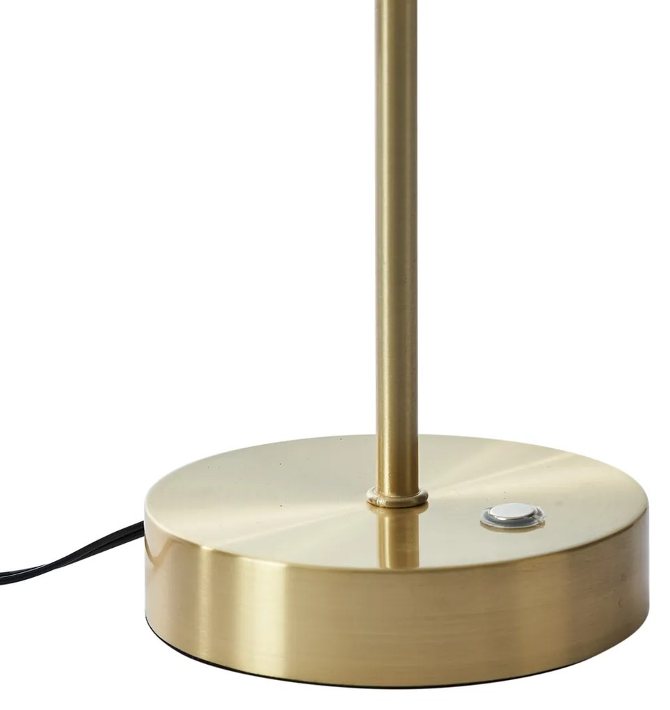 Designerska lampa stołowa złota z opalowym szkłem z możliwością ściemniania LED - JoyaDesignerski Oswietlenie wewnetrzne