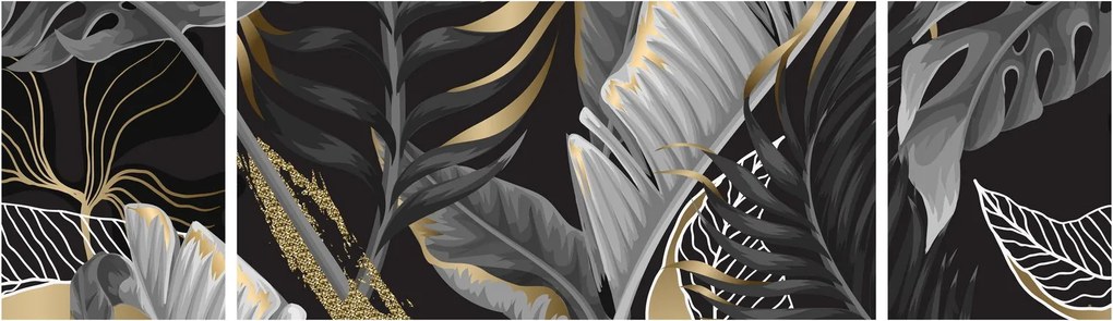 Obraz - Złota dżungla (170x50 cm)