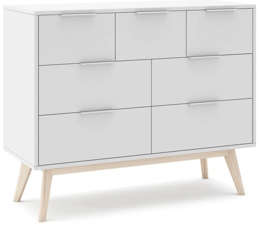 Biała niska komoda 120x83 cm Campus – Marckeric