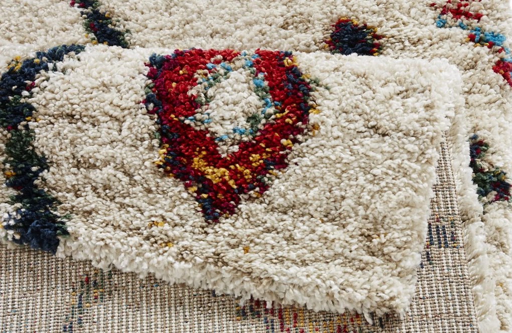 Dywan shaggy Nomadic Etno kremowy 160 cm x 230 cm