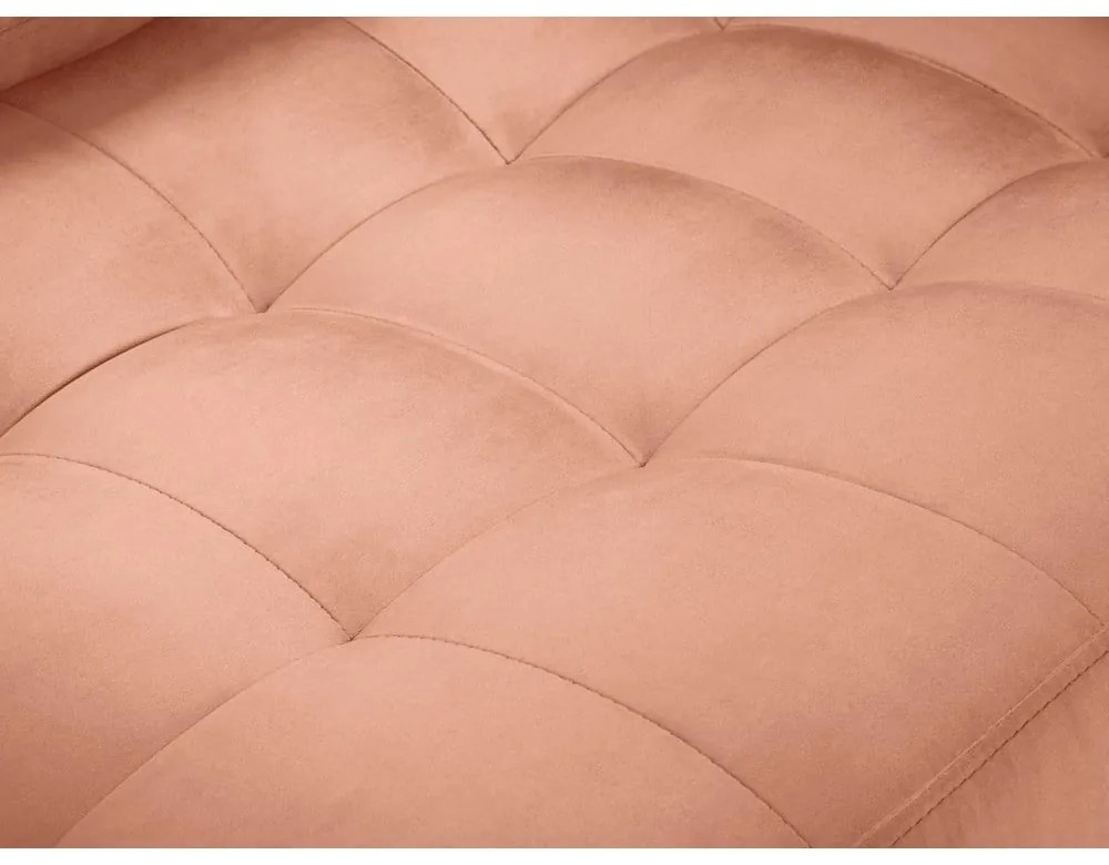 Różowa aksamitna sofa Milo Casa Santo, 219 cm