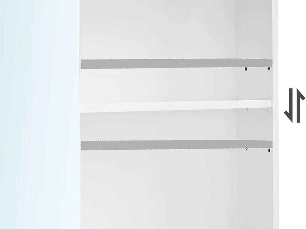 Toaletka z lustrem LUNAVI 70x40 cm, biała