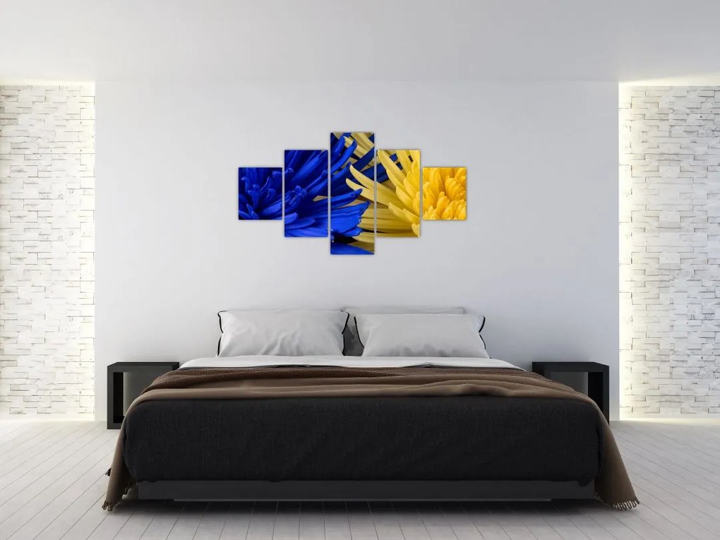 Obraz - szczegóły kwiatów (125x70 cm)
