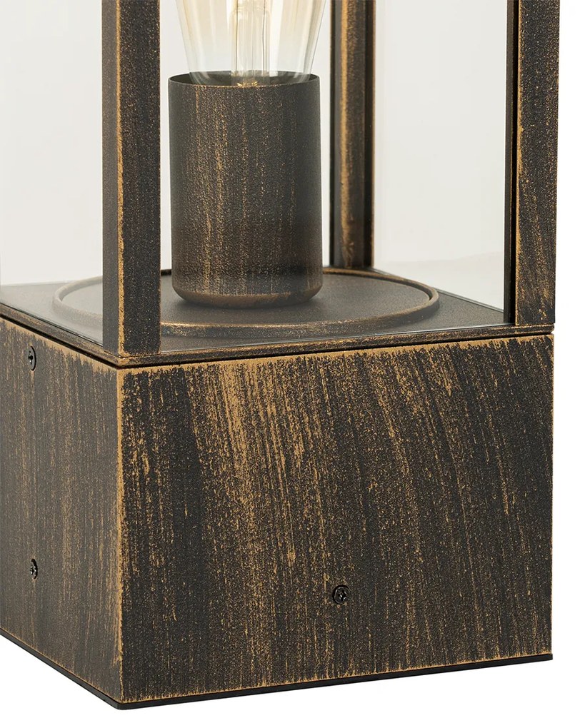 Zewnetrzna Lampa podłogowa zewnętrzna w stylu vintage, złoto antyczne, 40 cm, IP44 - CharloisPrzemysłowy Oswietlenie zewnetrzne