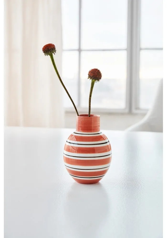 Biało-różowy ceramiczny wazon Kähler Design Nuovo, wys. 14,5 cm