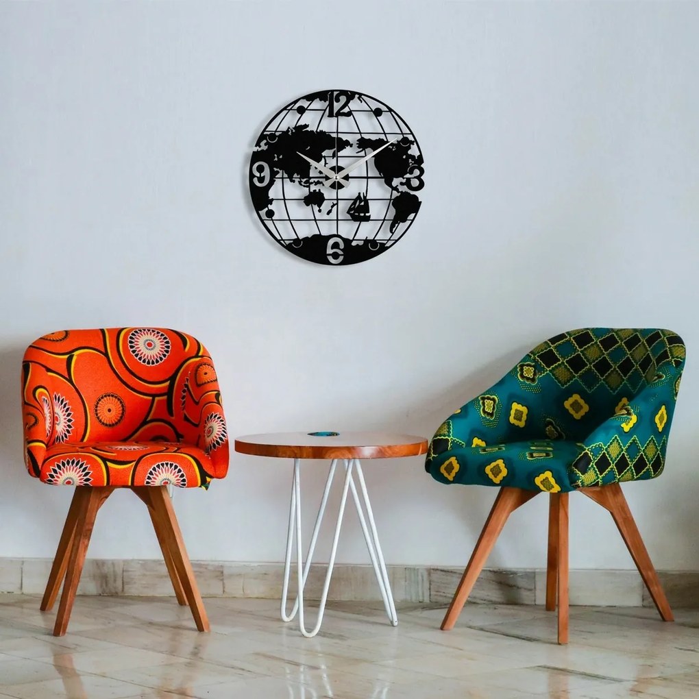 Zegar ścienny World S018 Black, 48 x 48 cm