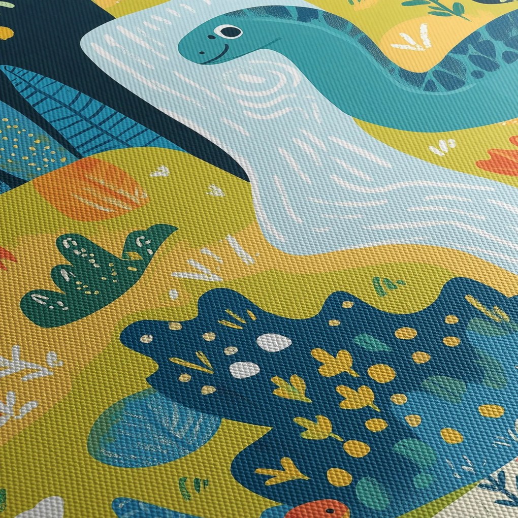 Obraz - Wesołe dinozaury (125x70 cm)