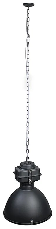 Inteligentna lampa wisząca w stylu industrialnym czarna 53 cm w komplecie z żarówką A60 Wifi - SickoPrzemysłowy Oswietlenie wewnetrzne
