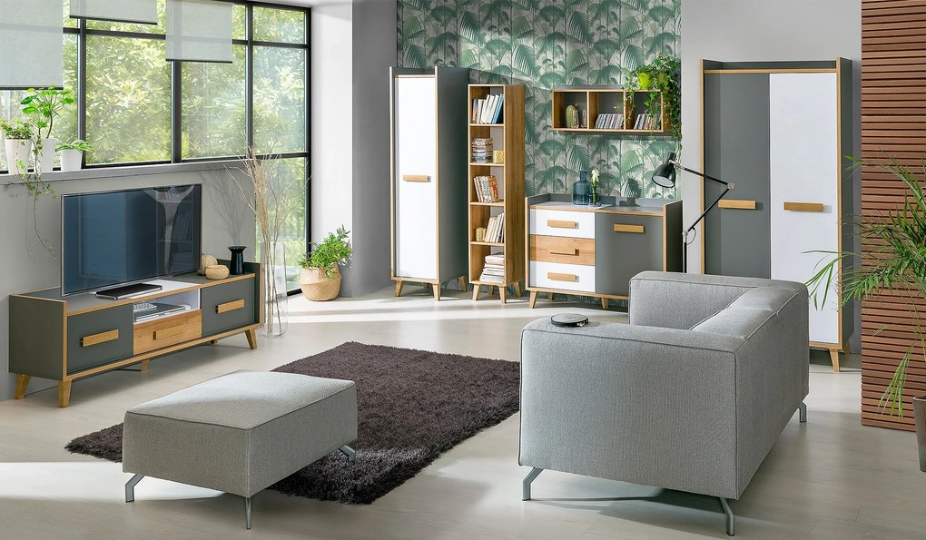 Komoda FIABA 120 cm do Salonu Sypialni Antracyt