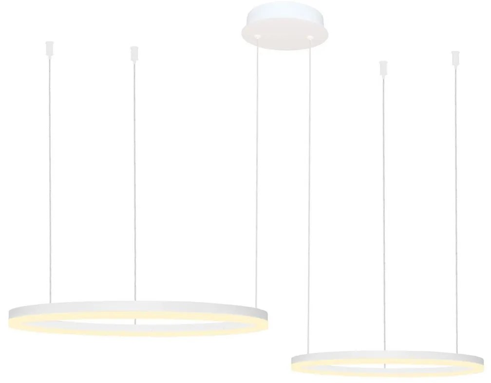 Azzardo AZ4977 - LED 90W lampa HALO na lanku, bílá, stmívatelná + DO