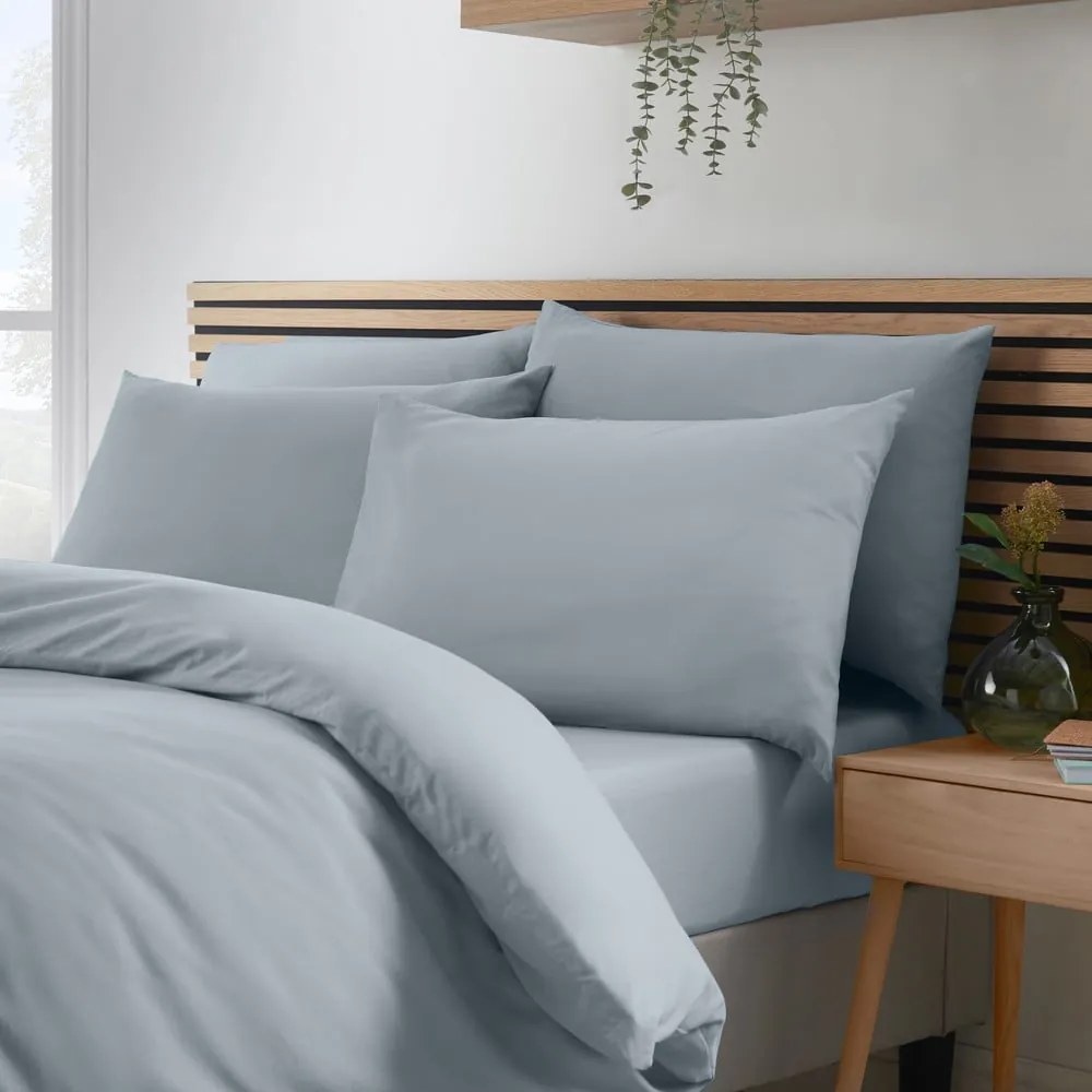 Niebieskoszara pościel dwuosobowa z mikrowłókna 200x200 cm So Soft Easy Iron – Catherine Lansfield