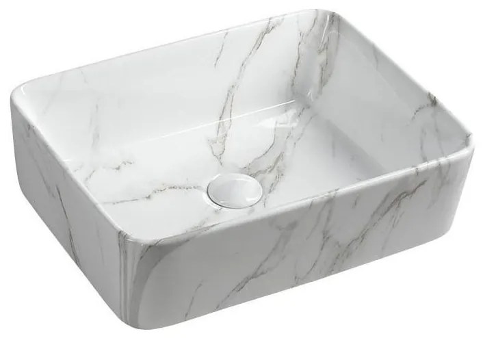 Sapho - Umywalka nablatowa DALMA 47,5x37,5 cm ceramika/Carrara