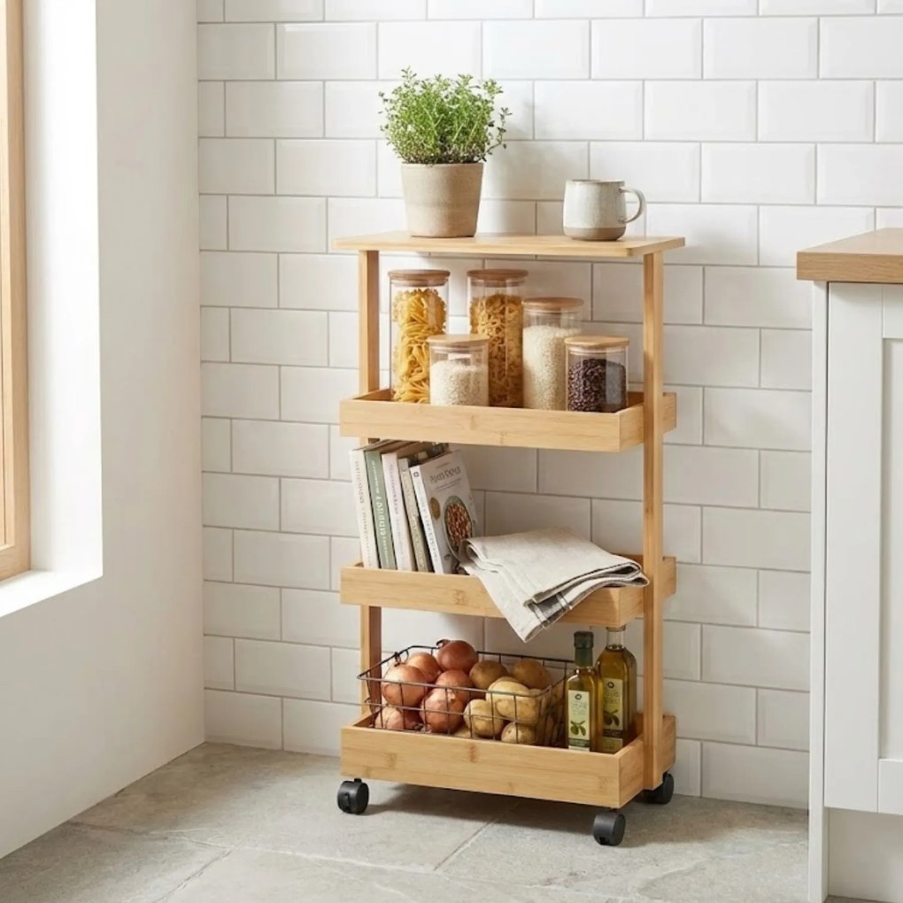 Regał kuchenny na kółkach HYGA, 87,5 cm