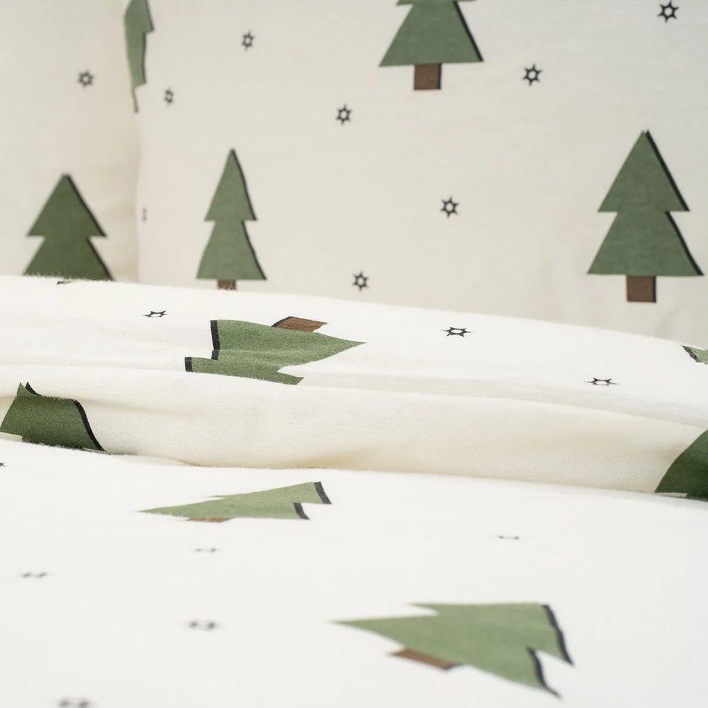4Home Pościel flanelowa Little Trees, 160 x 200 cm, 70 x 80 cm