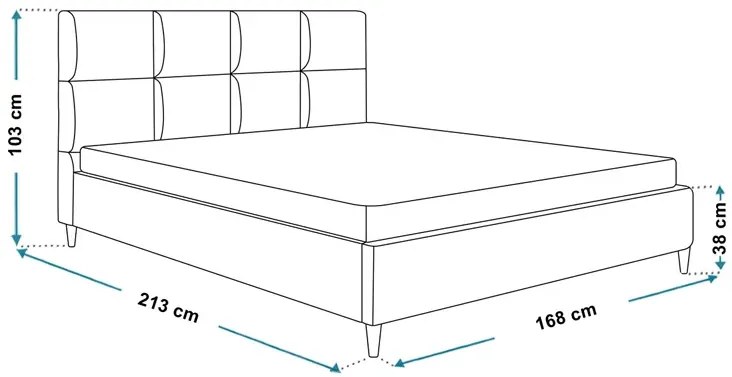 Tapicerowane Łóżko Z Zagłówkiem 160X200 Bennet Parin 3X