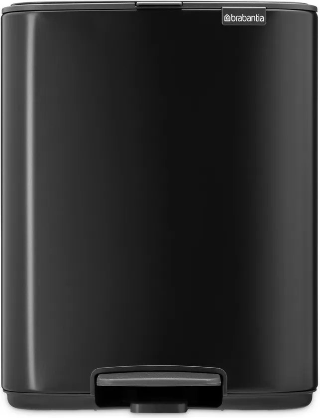 Stalowy kosz na śmieci z pedałem w kolorze matowej czerni 12 l Bo – Brabantia