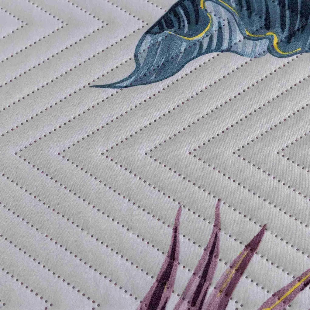 Narzuta na łóżko TROPIC biały / różowy Rozmiar: 220 x 240 cm