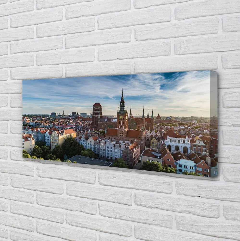 Zdjęcie na płótnie Panorama z Widokiem na Kościół Mariacki