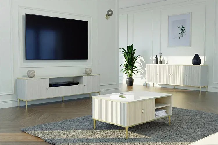 Lamelowa komoda cashmere - Olbia 3X