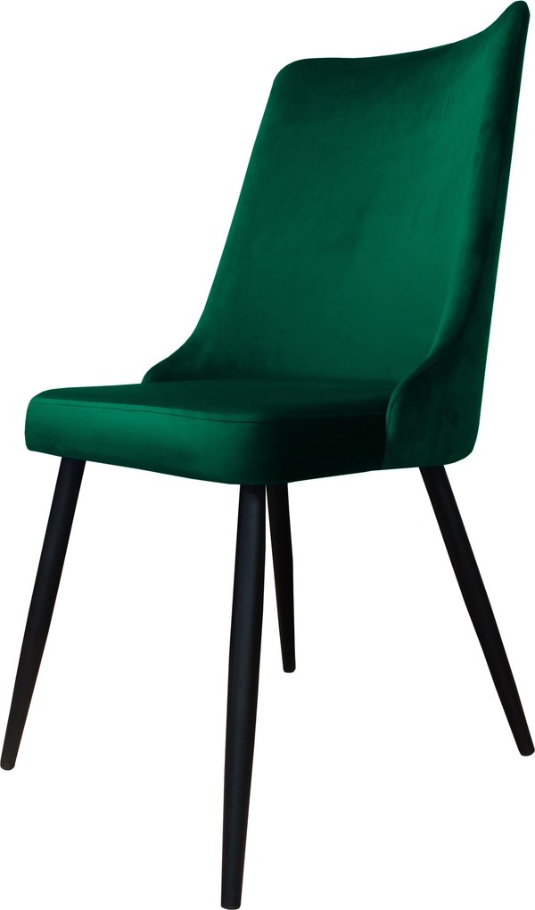 Krzesło Victor tkanina Welur noga metalowa krzesło tapicerowane premium : Kolor nogi - Czarna stożek, Kolor tkaniny - VELVET - MG25, Typ siedziska - Siedzisko stałe