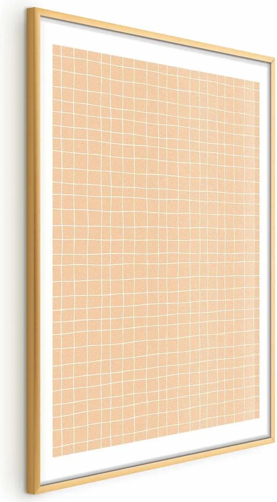 Plakat Linie i szum 40x60 cm z ramą złotą z marginesem ARTGEIST B