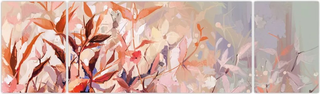 Obraz - Malowanie pastelami jesieni (170x50 cm)