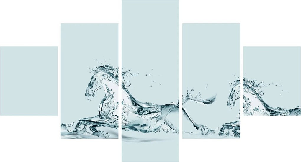 Obraz - Konie z kropli wody (125x70 cm)