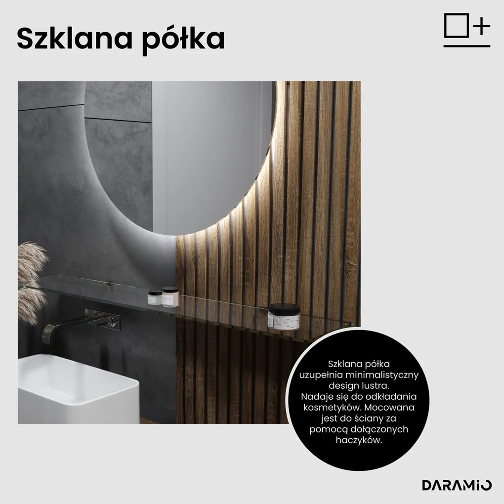 Nietypowe lustro łazienkowe z oświetleniem LED G10