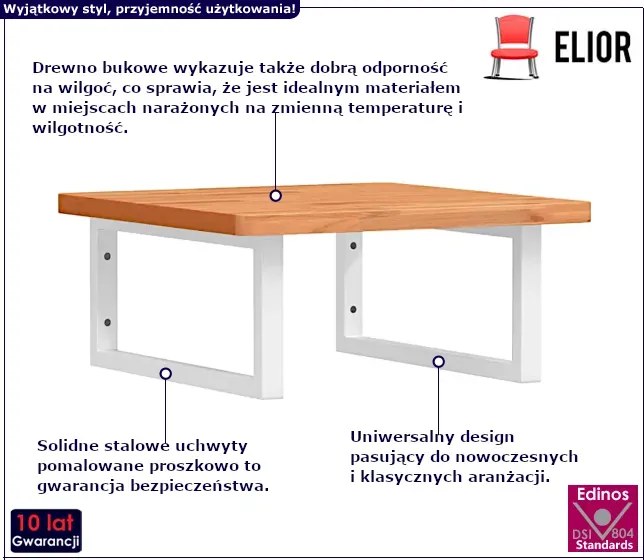 Elegancka półka pod umywalkę do łazienki - Solido