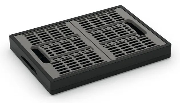 Szary plastikowy pojemnik 47,5x34,5x23,5 cm Folding Crate – KIS