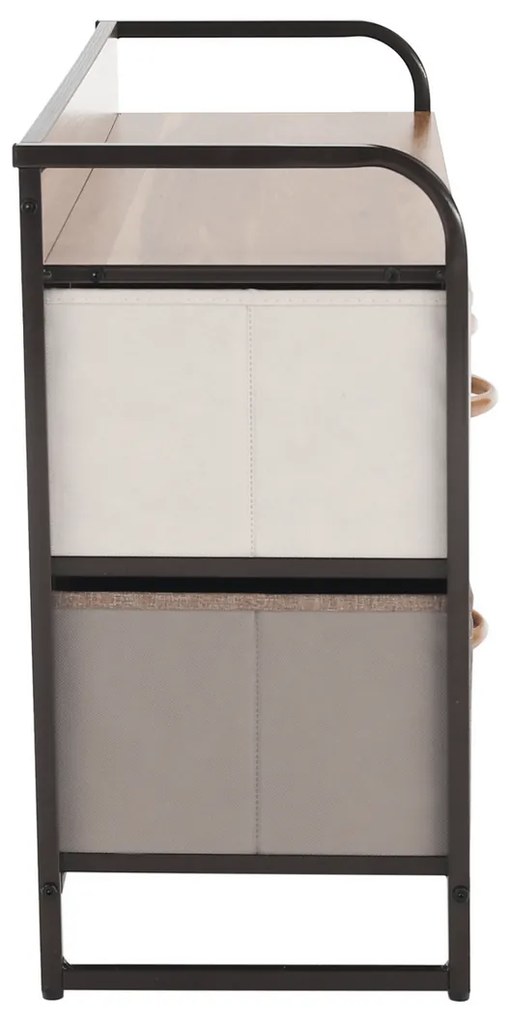 Komoda z szufladami z tkaniny HAZEL TYP 4, brązowy, S