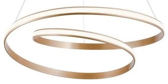 Redo 01-1891 - LED ściemnialny żyrandol na lince TORSION LED/35W/230V śr. 75 cm brązowy