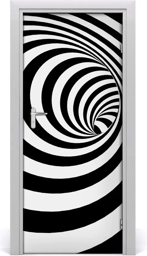 Naklejka samoprzylepna na drzwi Spirala w paski