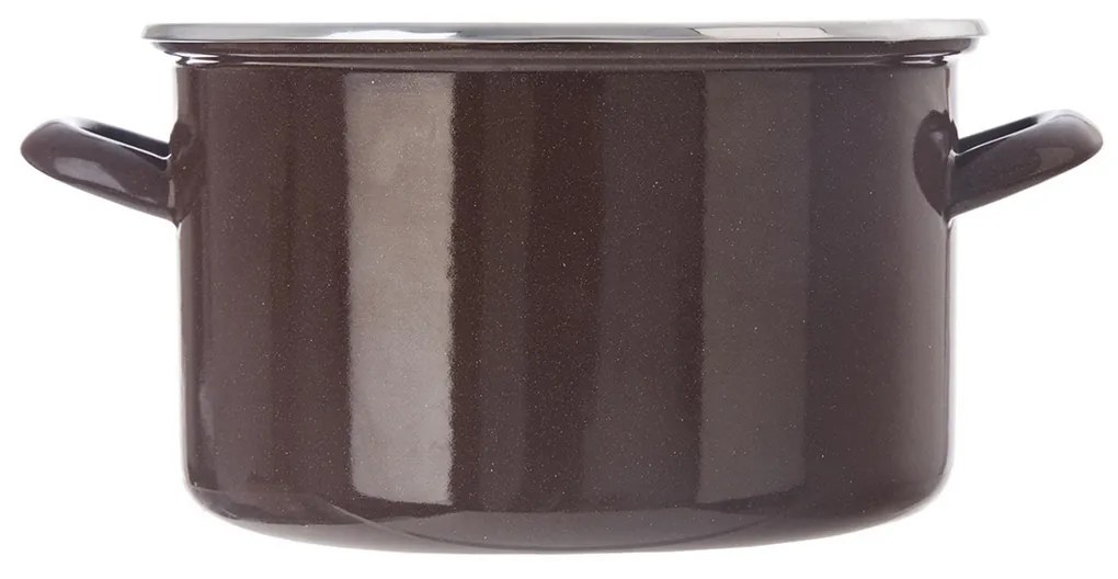 Orion Emaliowany garnek z rantem Brown, 4 l, 4 l
