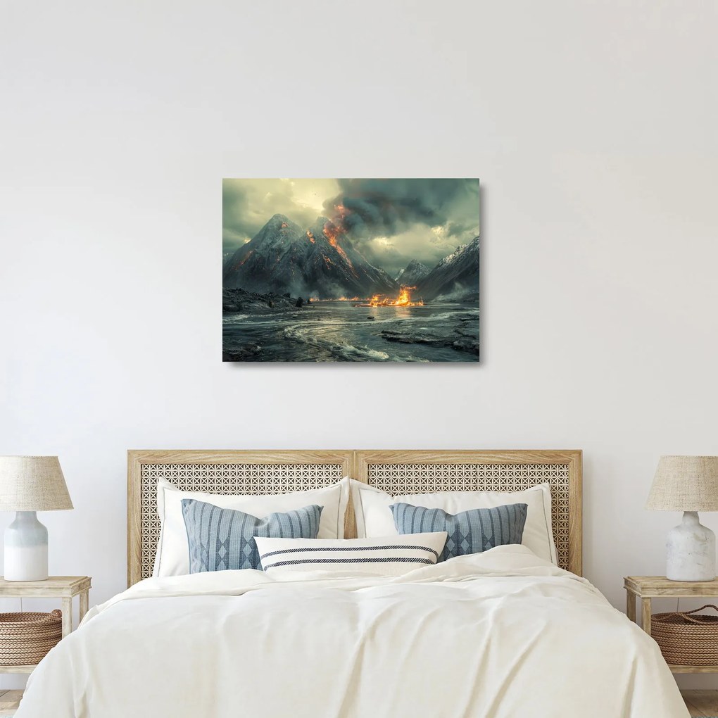 Obraz na szkle - Erupcja wulkanu (70x50 cm)