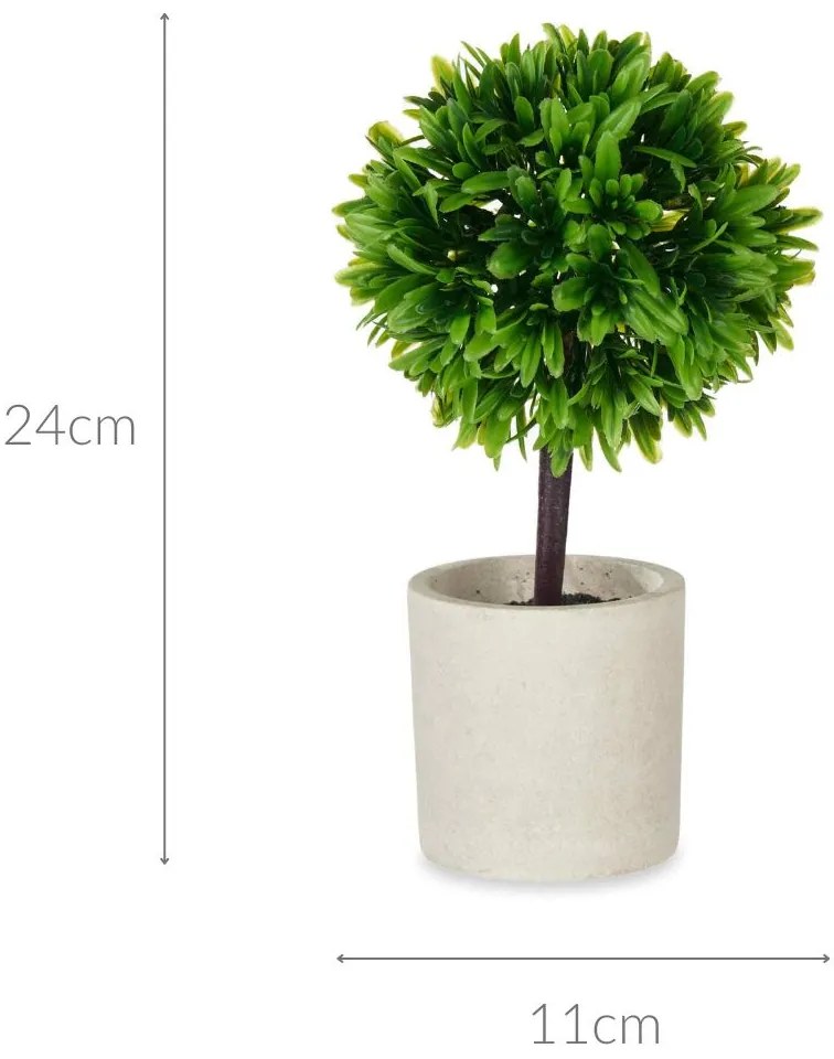 Sztuczny krzew ozdobny w ceramicznej doniczce, 24 cm