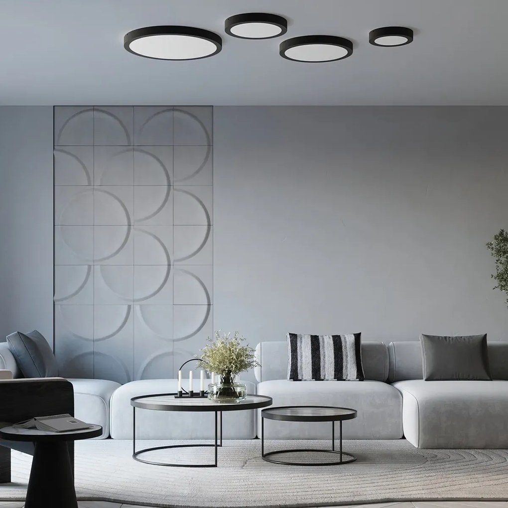 Plafon ONYX 60 czarny LED 3000K SOLLUX  LIGHTING