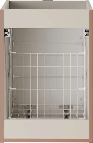 Szafka z koszem na pranie 40 cm pod blat Bella 81-40-1DK, kaszmir