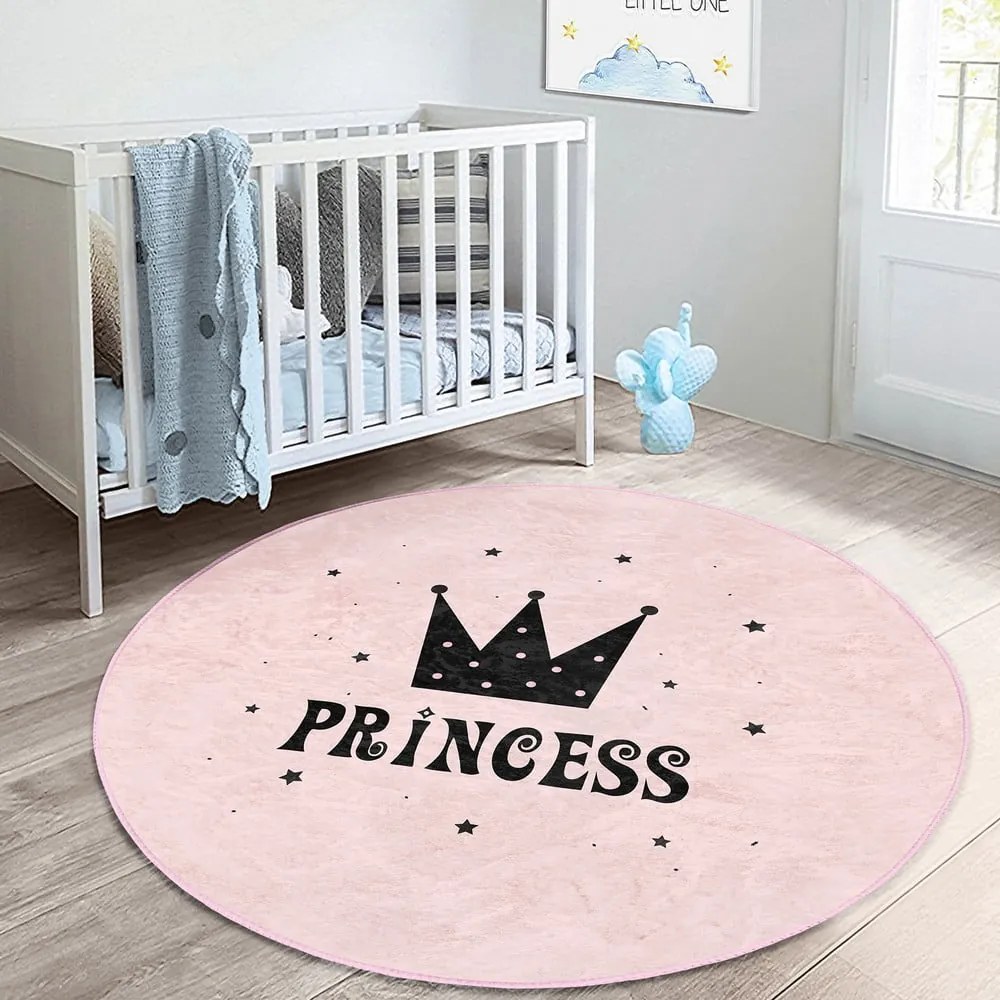 Różowy dywan dziecięcy ø 120 cm Comfort – Mila Home