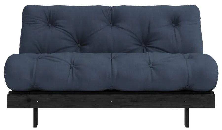 Ciemnoniebieska rozkładana sofa 140 cm Roots Black Night – Karup Design