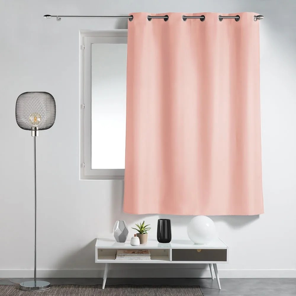 Różowa zasłona 140x180 cm Essentiel – douceur d'intérieur