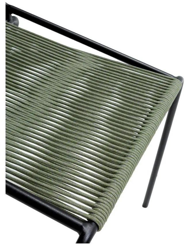 Zielone metalowe krzesła zestaw sztaplowane 2 szt. Emily – Marckeric