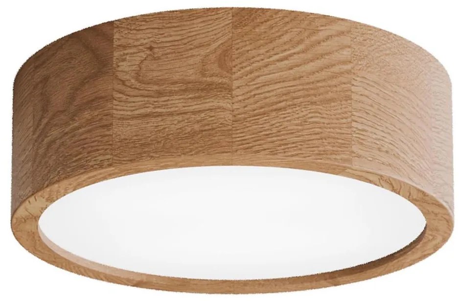 Plafon łazienkowy z czujnikiem CLEO 2xE27/24W/230V śr. 27,5 cm IP54 dąb