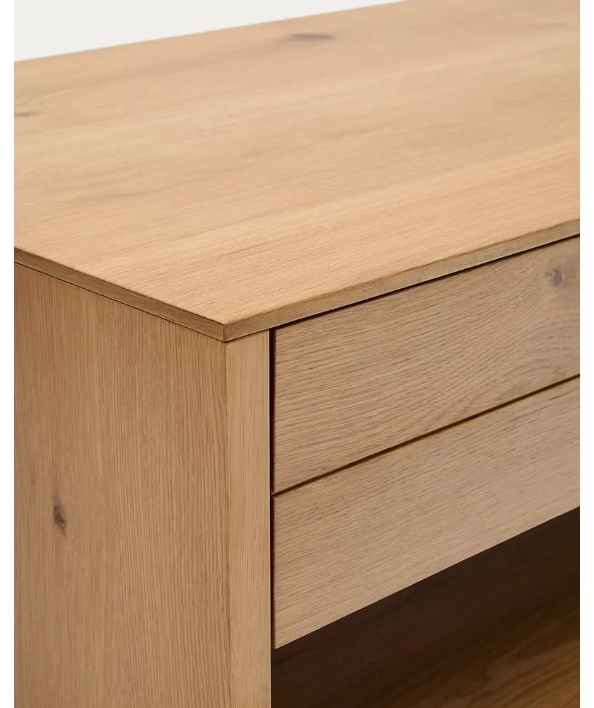 Stolik w dekorze dębu w naturalnym kolorze 60x140 cm Alguema – Kave Home