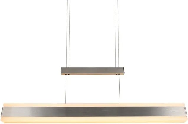 Lampa wisząca LED w kolorze matowego srebra z metalowym kloszem Arcola – Trio